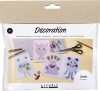 Mini Diy Kit Dekoration - Monstercollage - Pastelblå - Pastelgrøn -