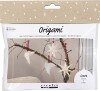 Mini Diy Kit Origami - Duerstjerner - Mørk Rød - Råhvid - 1Pk