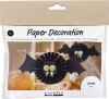 Mini Diy Kit Papirpynt - Flagermus - Sort - Hvid - 1Pk