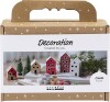 Mini Kreativt Sæt - Dekoration - Huse - Julefarver