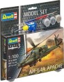 Revell - Ah-64A Apache Helikopter Byggesæt Inkl Maling - 1 100 - Level 3 -