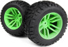 Mounted Mixblok Tire On Xt Wheel Green2Pcs - Mv150685 - Maverick Rc