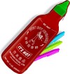 Mustard - Sriracha Pencil Case - Red - 8 Inches Height X 3 Inches Diameter