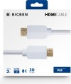 Nacon Hdmi Cable 21 Braided 8K - 3M White