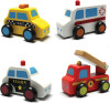 New Classic Toys - Biler I Træ - 4 Stk
