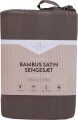 Nordisk - Noel Bambus Satin Sengetøj - Lys Mokka - 140X200 Cm 60X63 Cm