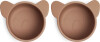 Nuuroo - Rosa Silikone Snackskål 2-Pak - Chocolate Malt