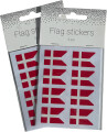 Oblater Stickers Med Flag - 3 Ark - 24 Stk - Scanseason