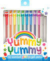 Ooly - Gelpen Med Duft 12 Stk - Yummy Yummy Glitter