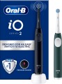 Oral B - Io 2 Duo Elektriske Tandbørster - Night Black Forest Green