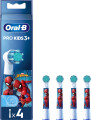 Oral B - Pro Kids-Tandbørstehoveder Med Spider-Man - Hvid - 4 Stk