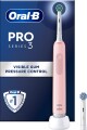 Oral-B - Pro3 Pink Elektrisk Tandbørste Ekstra Ca Børstehoved