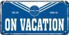 Pan Am - On Vacation - Emaljeskilt - 10X20 Cm