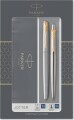 Parker - Jotter Duo Gavesæt - Rustfrit Stål Med Guld Detaljer