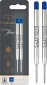 Parker - Quinkflow Kuglepen Blækpatroner - Blå - Medium Spids - 2 Stk