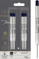 Parker - Quinkflow Kuglepen Blækpatroner - Sort - Medium Spids - 10 Stk