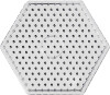 6 Kantet Perleplade - Hexagon - Jumbo - Klar