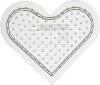 Perleplade - Lille Hjerte - Str 7 Cm - Medium - Transparent - 1 Stk