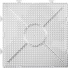 Perleplade - Stor Samlefirkant - Str 15X15 Cm - Jumbo - Klar - 2 Stk