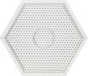 6 Kantet Perleplade - Stor Haxagon - Medium - 15X15 Cm - Klar - 1 Stk