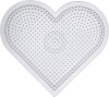 Perleplade - Stort Hjerte - Medium - Str 15 Cm - Medium - Transparent - 1