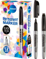 Permanent Marker Med Clip - Sort - Centrum