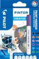 Pilot - Pintor Kreativ Marker Æske Med 6 Klassiske Farver Fin Spids