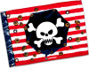 Piratflag - Pirate Red Stripe-Serien - 100 X 70 Cm