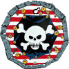 Piratskjold - Pirate Red Stripe-Serien