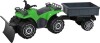 Plasto - Quadbike Med Anhænger - Grøn - 52 Cm