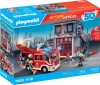 Playmobil Action Heroes - Brandstation Og Bil Legesæt - 71603