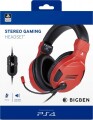 Gaming Headset Med Mikrofon Til Ps4 Pc Mac - Bigben V3 - Rød