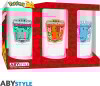 Pokemon Glass Set - 3 X 14Cm Height 6Cm Diameter