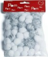 Pompon Assmix 20 25 35Mm 50Stk Hvid - 12233-3301