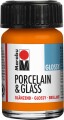 Glas Og Porcelænsmaling - Orange - Porcelain Glass Glossy - 15 Ml