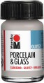 Glas Og Porcelænsmaling - Metallic Sølv - Glossy - 15 Ml