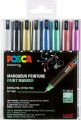 Posca - Pc1Mr - Extra Fin Tip Pen - Metallic 8 Stk