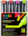 Posca - Pc8K - Broad Tip Pen - Neon Farver 4 Stk