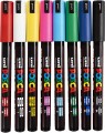 Posca Tusch - Nr Pc-1Mr - Tykkelse 0 7 Mm - Extra-Fine - 8 Stk 1 Stk