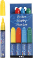 Poster Hobby Marker - Tykkelse 3 Mm - Blå - Grøn - Rød - Gul - 4 Stk