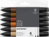 Winsor Newton - Promarker Tuscher - Hudfarver 2 - 6 Stk