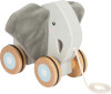 Trækdyr I Træ Til Børn - Elefant Med Knitrende Ører - Small Foot