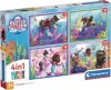 Clementoni Puslespil - Disney Ariel 4-I-1 - 12 16 20 24 Brikker