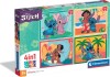 Clementoni Puslespil 4-I-1 - Disney Stitch - 12-24 Brikker