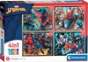 Spiderman Puslespil - Marvel - Super Color - Clementoni - 4 Stk