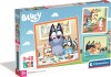 Clementoni - 3 Bluey Puslespil 2026 - 3X48 Brikker - Super Color