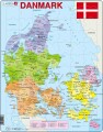 Larsen Puslespil - Danmarkskort - 70 Brikker