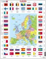 Larsen Puslespil - Europakort Med Flag - 70 Brikker