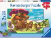 Ravensburger Puslespil - 2X24 Brikker - Bjørnefamilie På Ferie