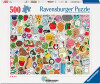 Ravensburger - Cute Kawaii Chaos Puslespil - 500 Brikker